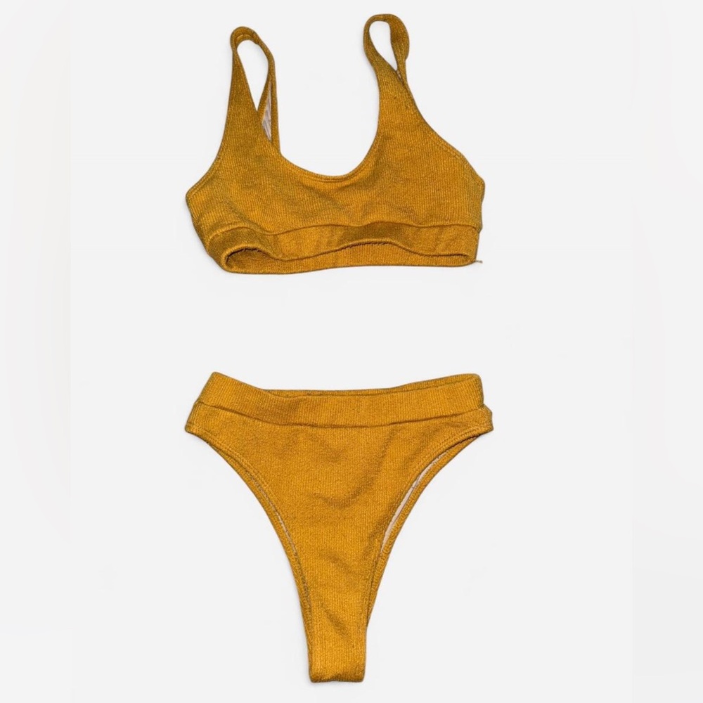 Mustard Yellow Two-Piece Bikini Set